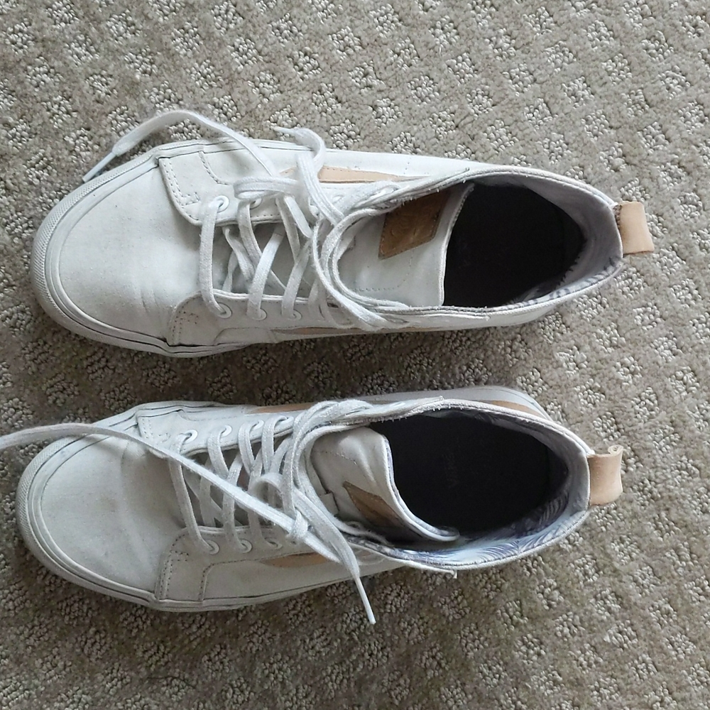 Rare white & cream hi top Vans